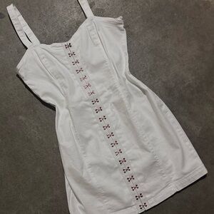 Forever 21 White Dress with Red Detailing
